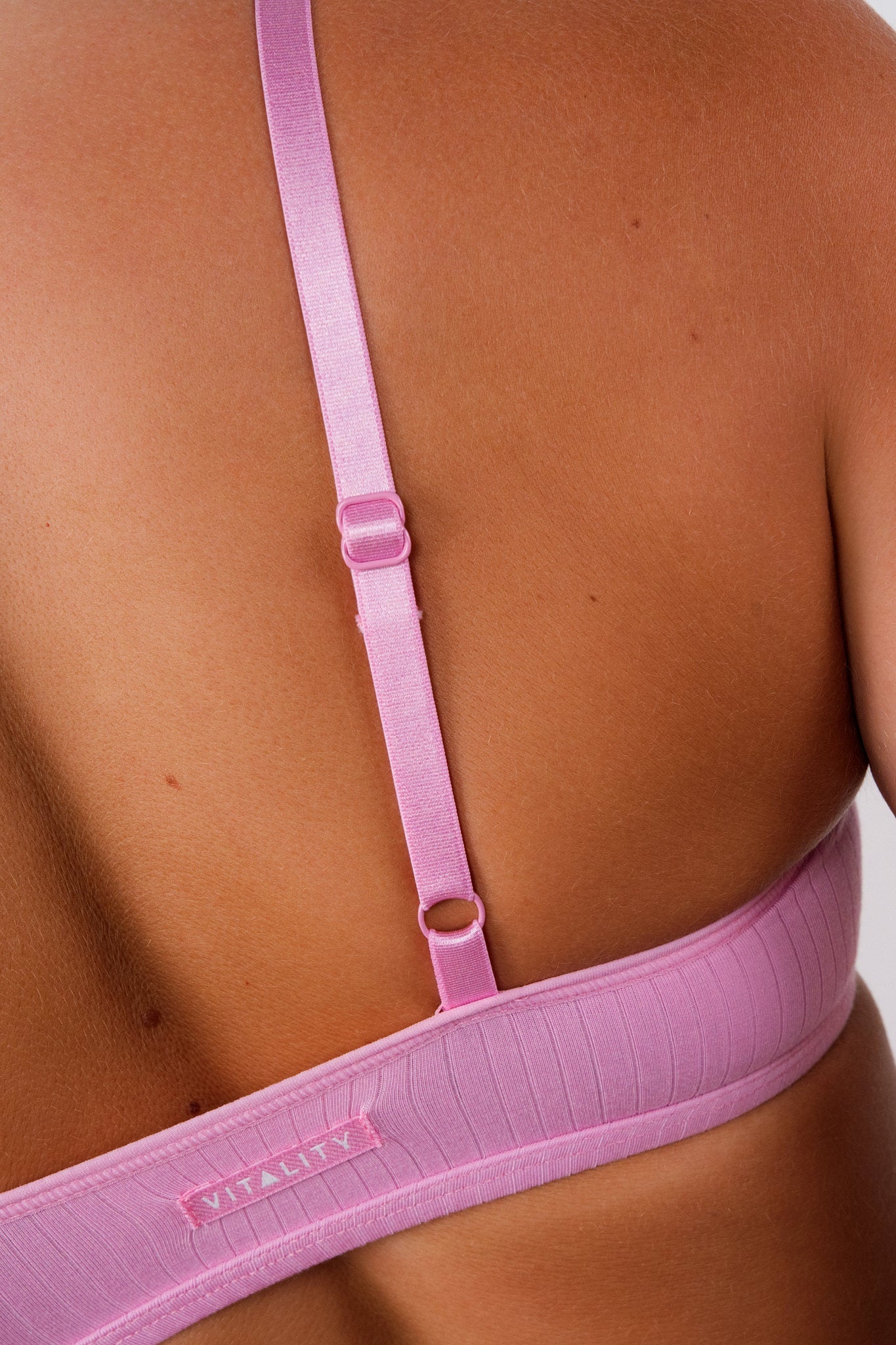 Vitality Float® Rib V Bralette - Pink Frosting