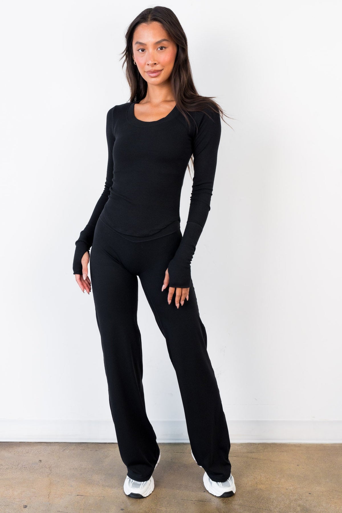 Vitality Essential Rib Scoop Top - Midnight