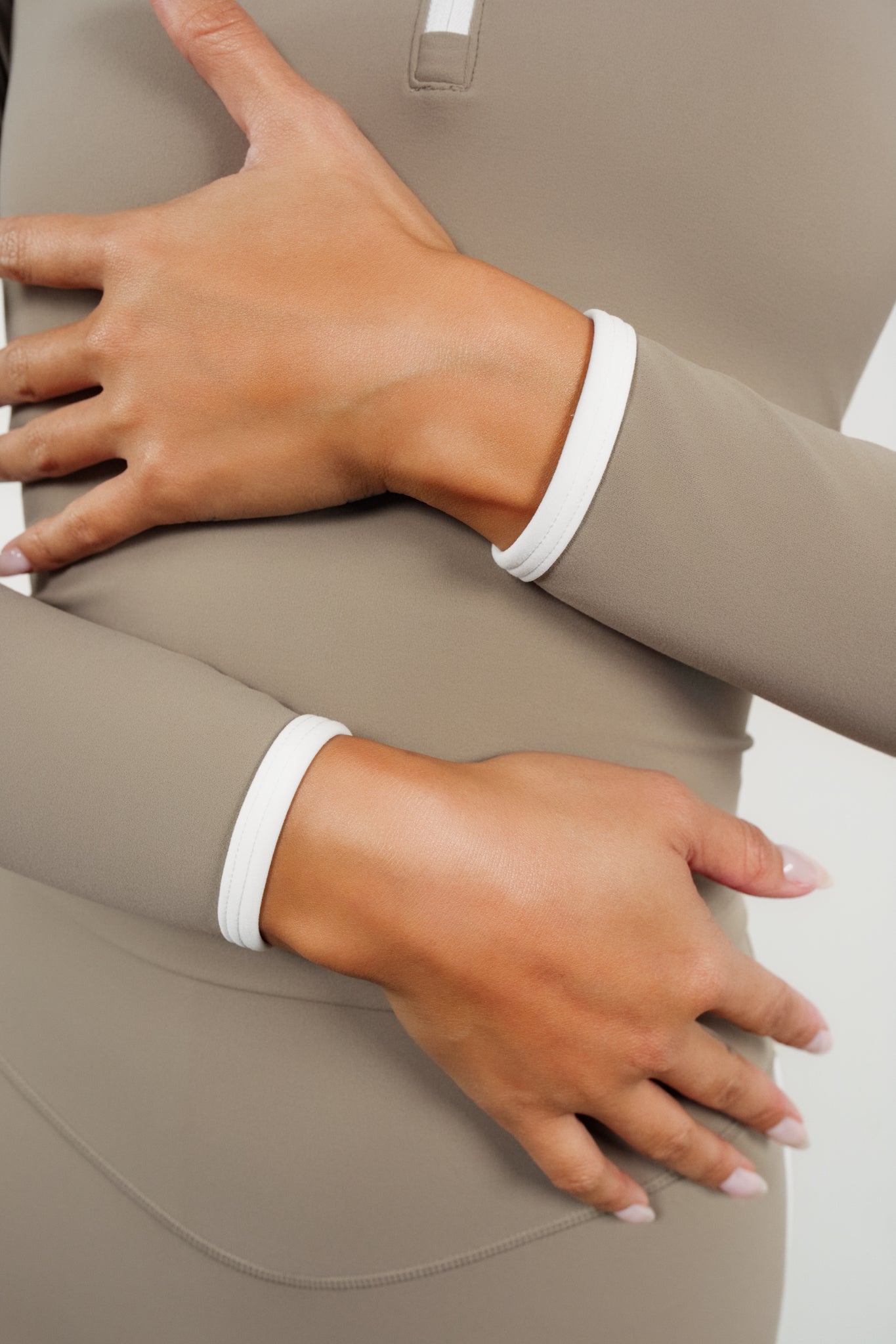 Cloud II™ Fitted Half Zip - Cashew Contrast