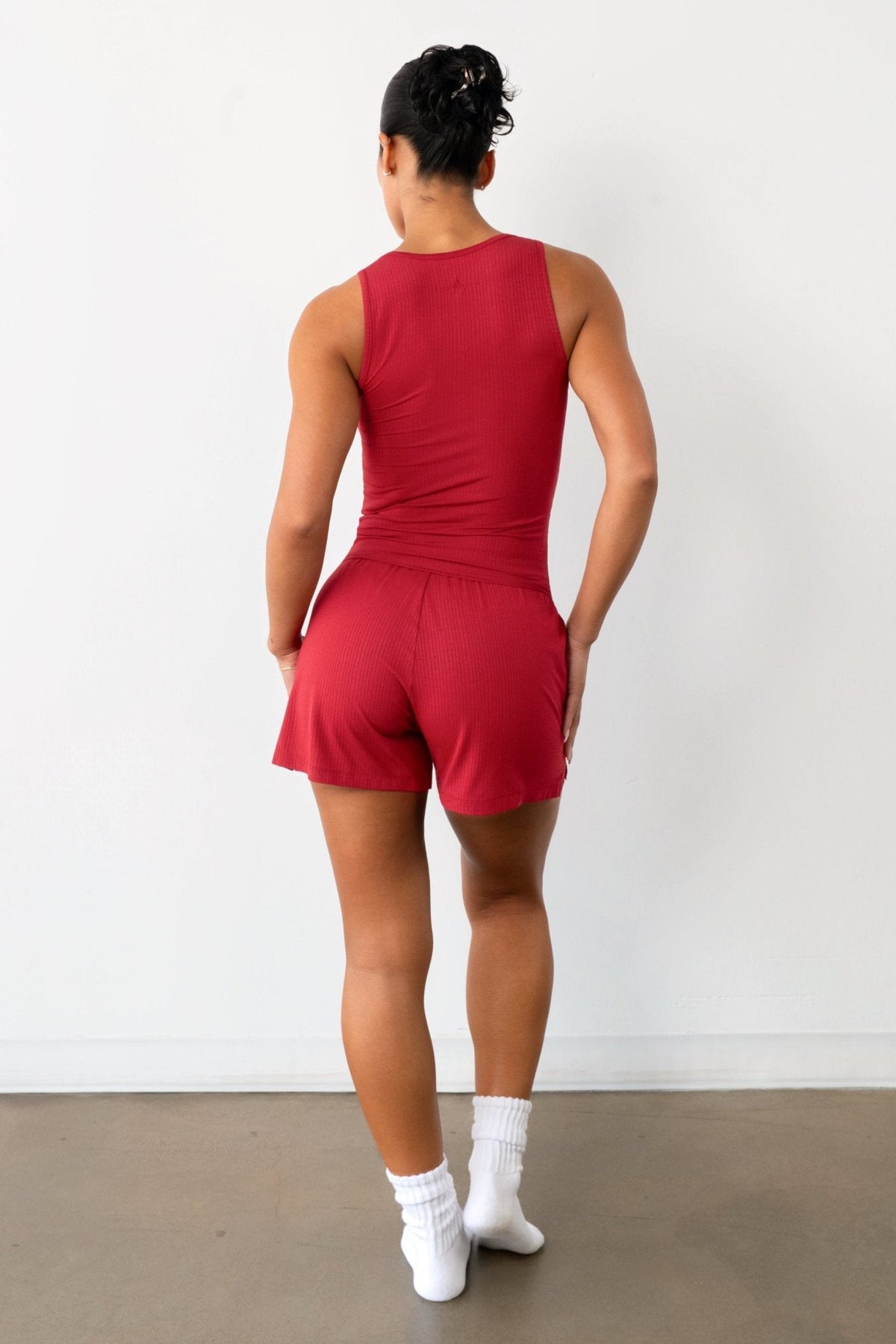 Vitality Float Rib Boxer Short - Crimson
