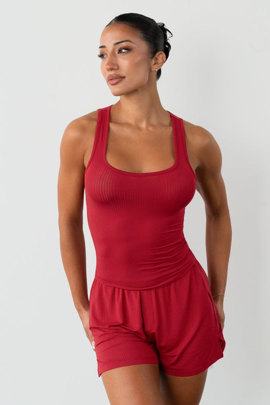 Vitality Float Rib V Tank - Crimson