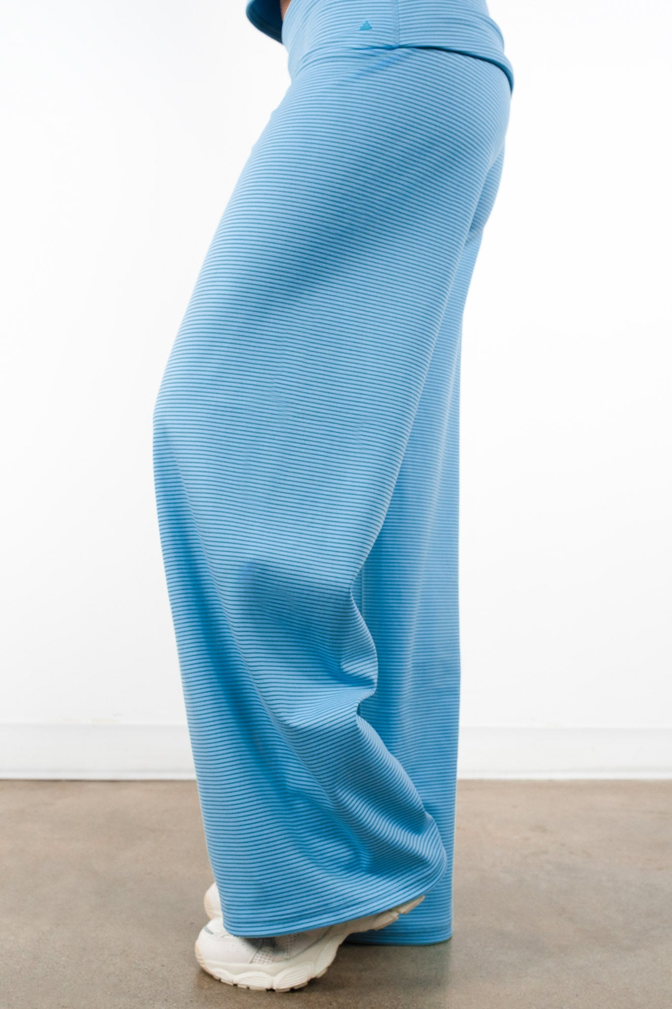 Vitality Microstripe Foldover Pant - Meadow Microstripe