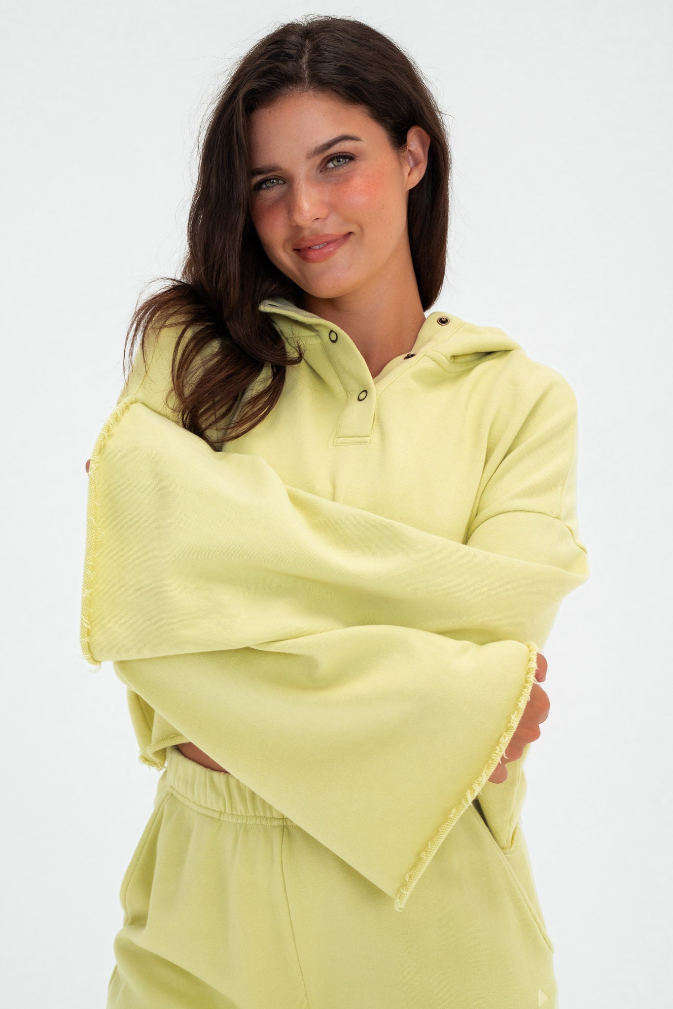 Vitality Homebody® Bell Sleeve Hoodie - Pear Washed