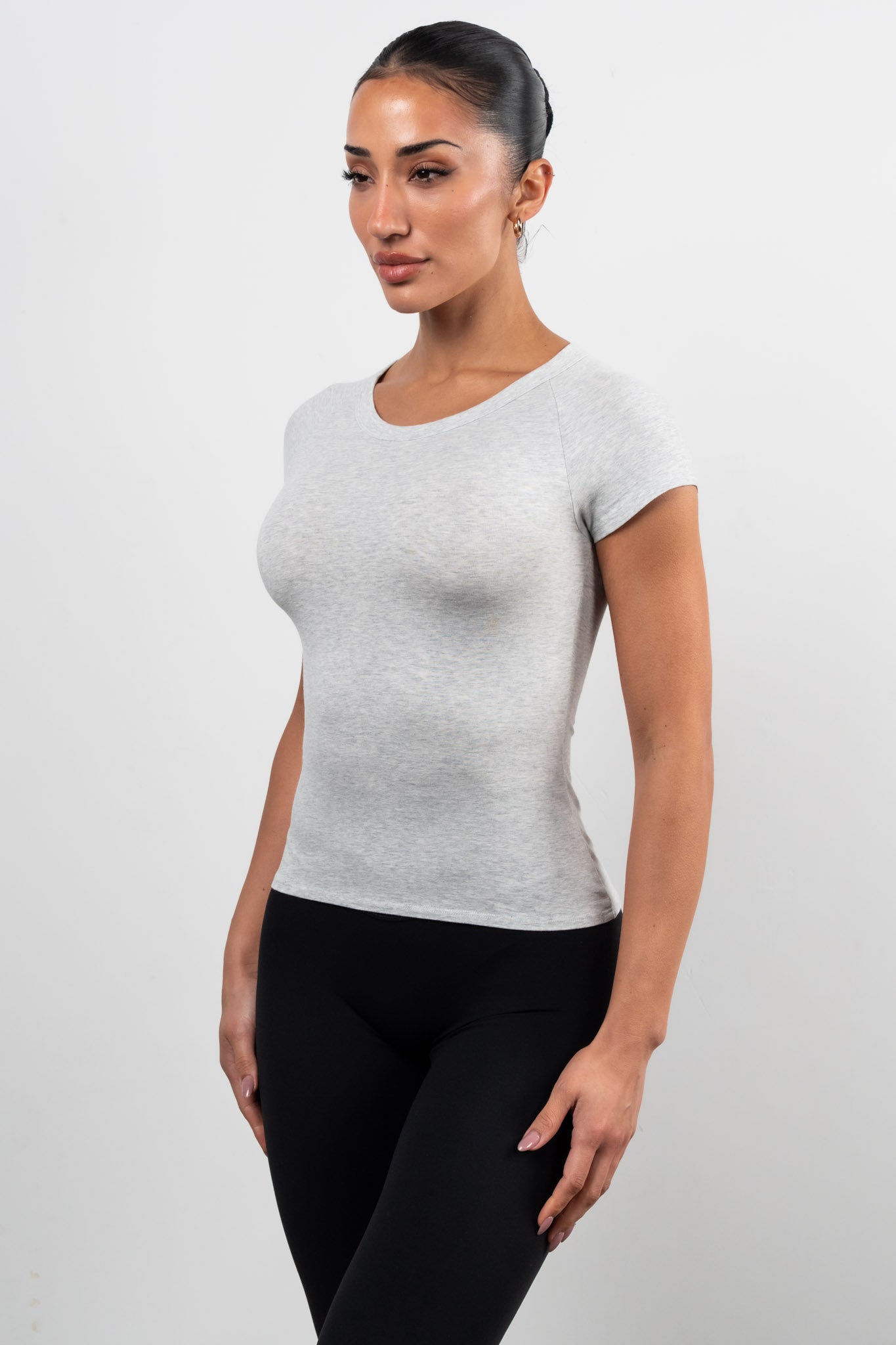 Vitality Basis® Raglan Tee - Stone Heather