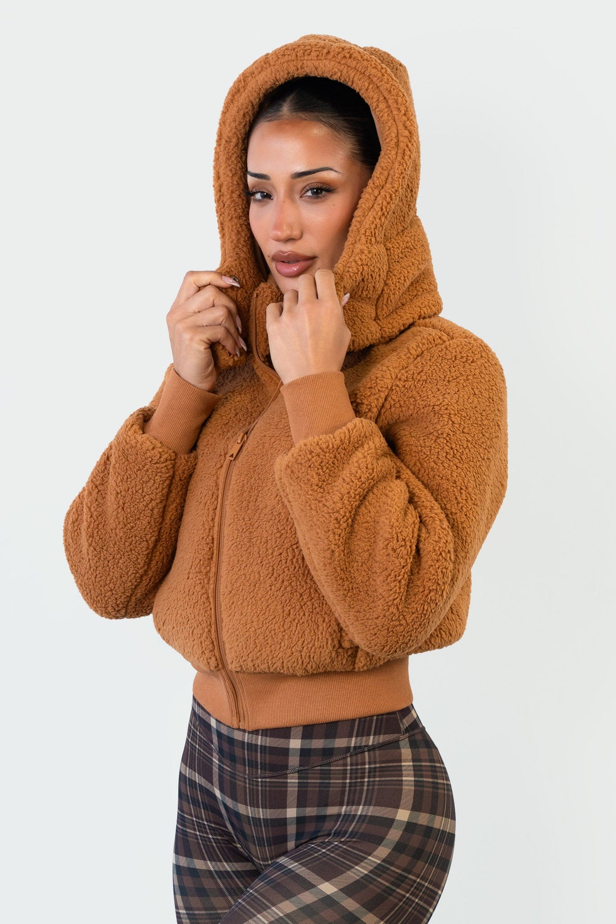 Vitality Teddy Bomber Jacket - Caramel