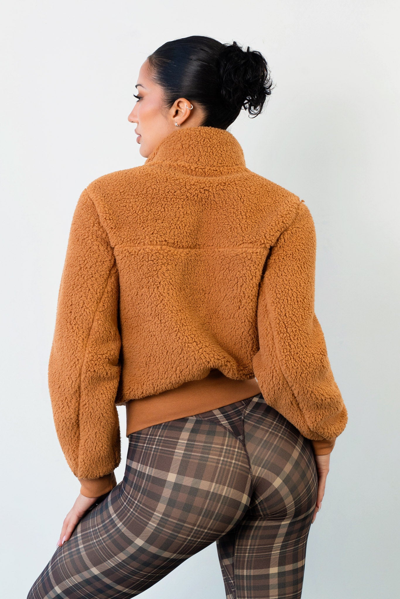 Vitality Teddy Bomber Jacket - Caramel