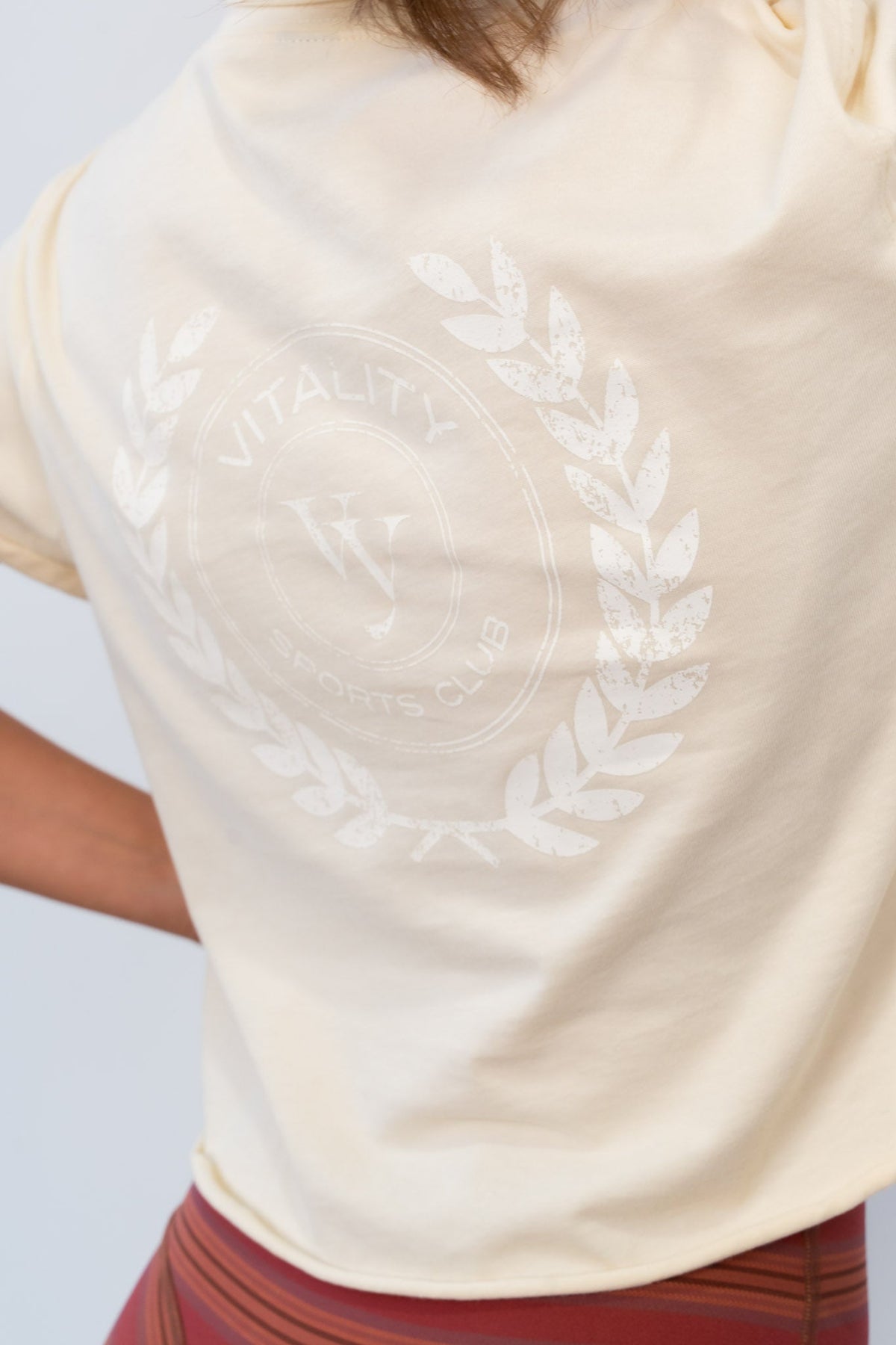 Vitality Retro® Varsity Tee - Ivory