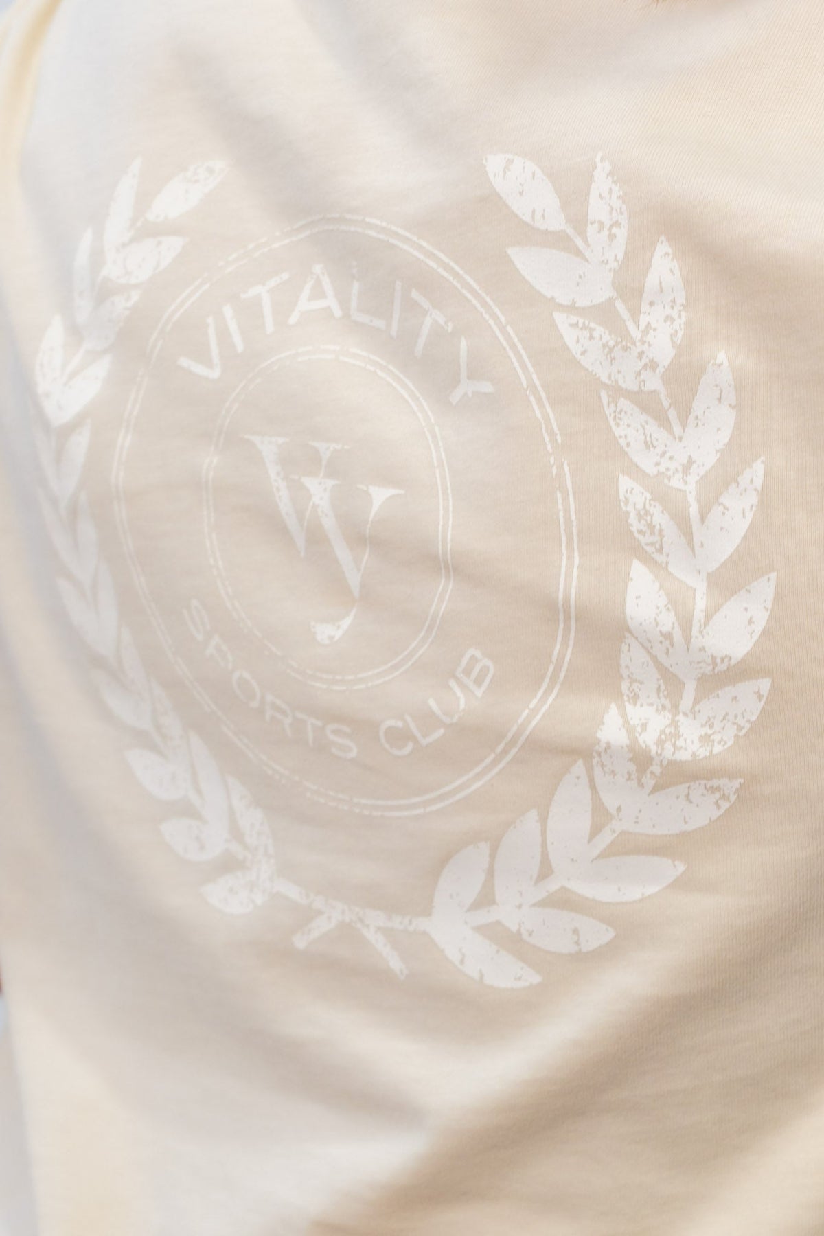 Vitality Retro® Varsity Tee - Ivory