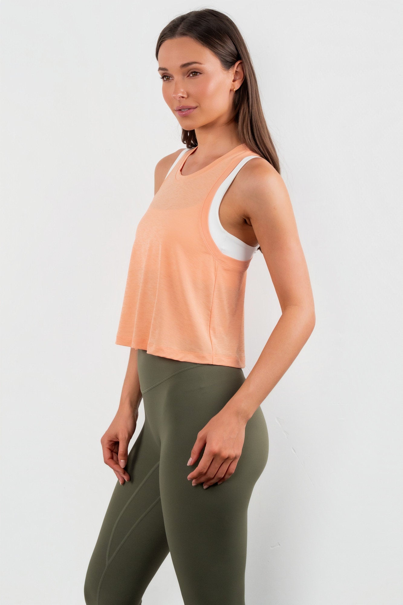Vitality Flow Racer Tank - Light Peach