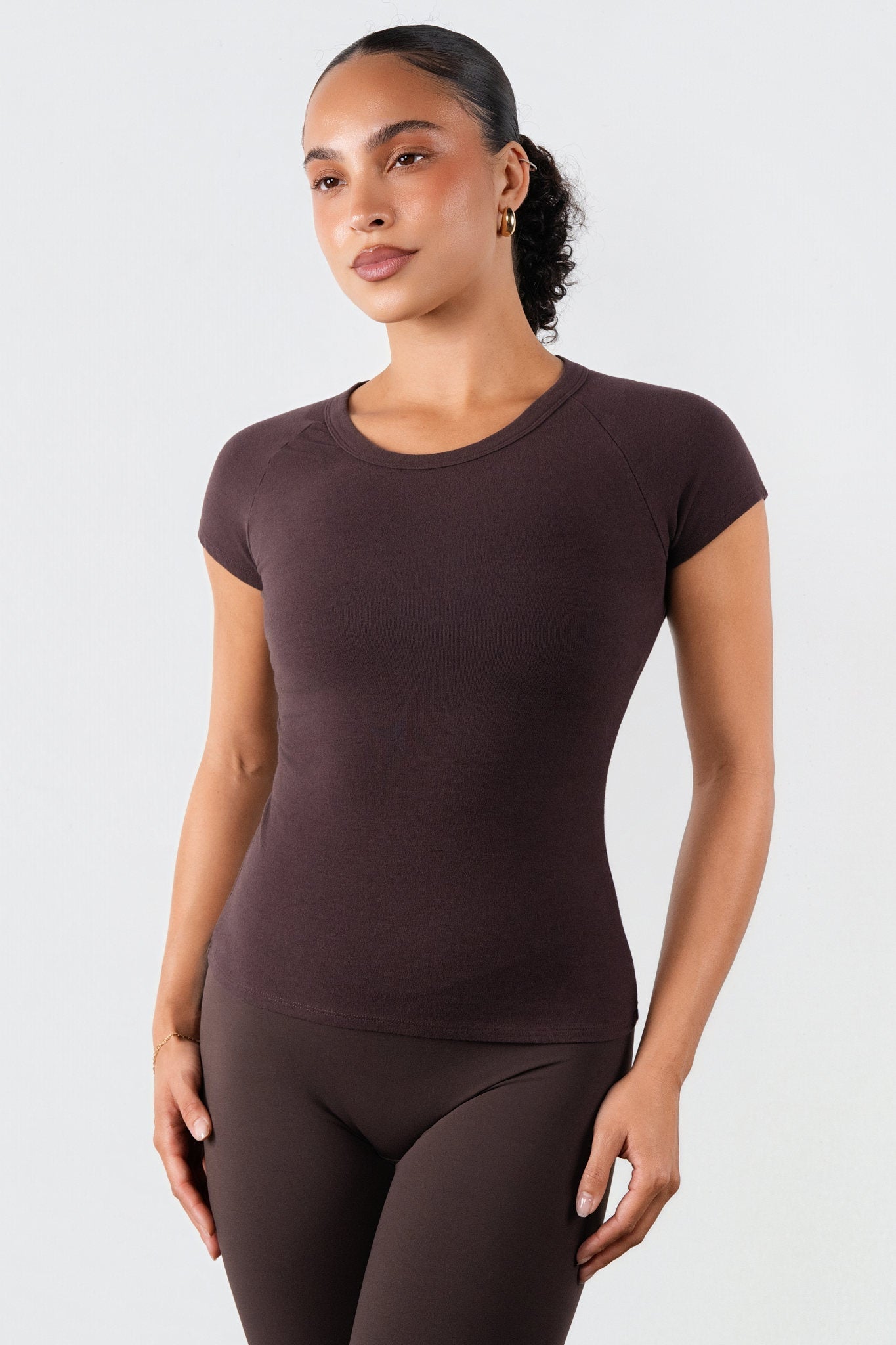 Vitality Basis® Raglan Tee - Espresso