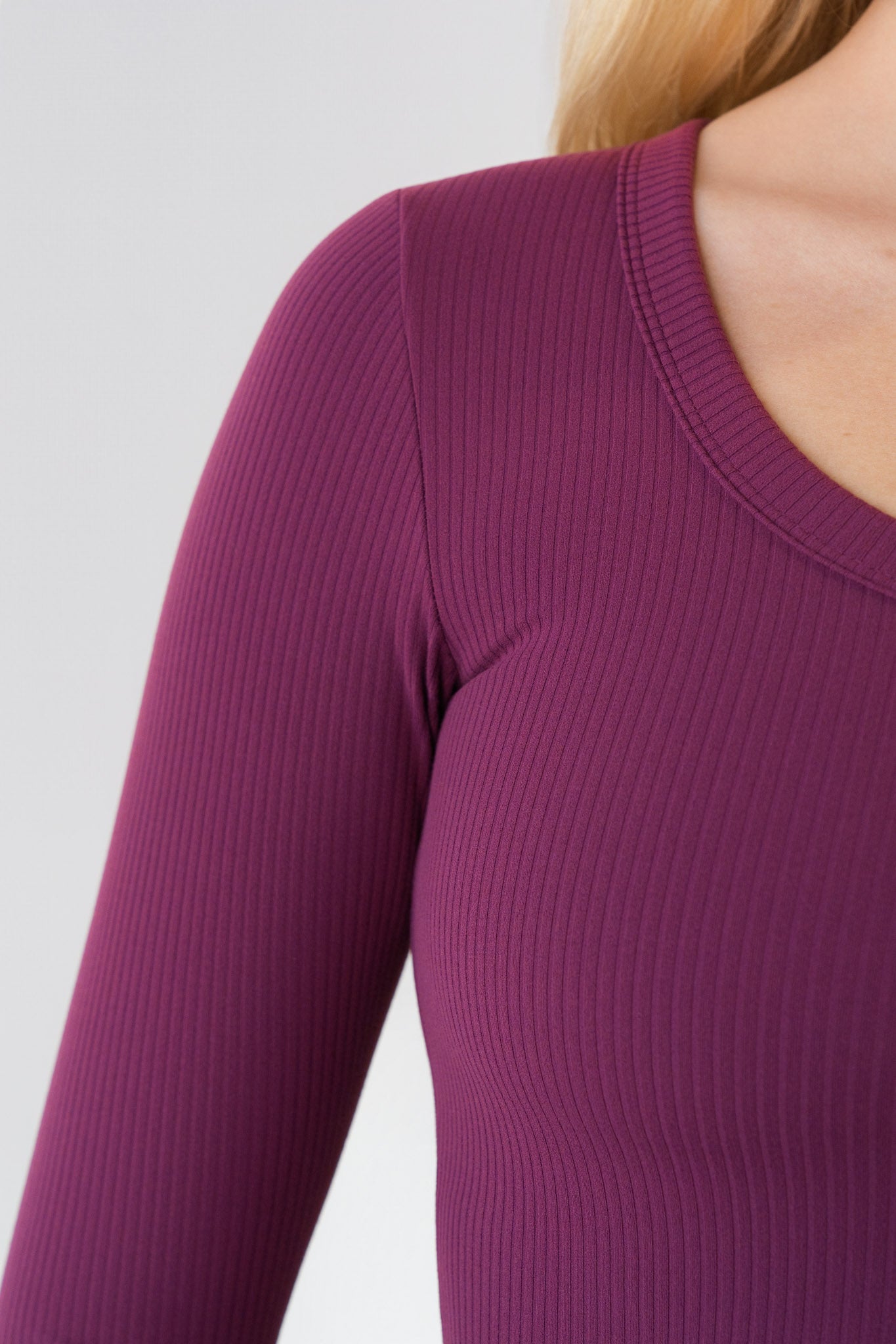 Cloud II™ Rib U Long Sleeve - Mulberry