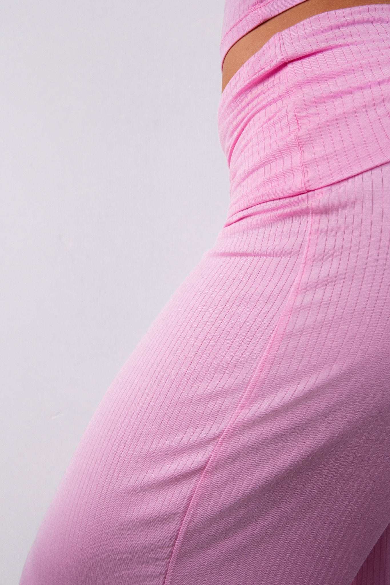 Vitality Float® Rib Foldover Pant - Pink Frosting