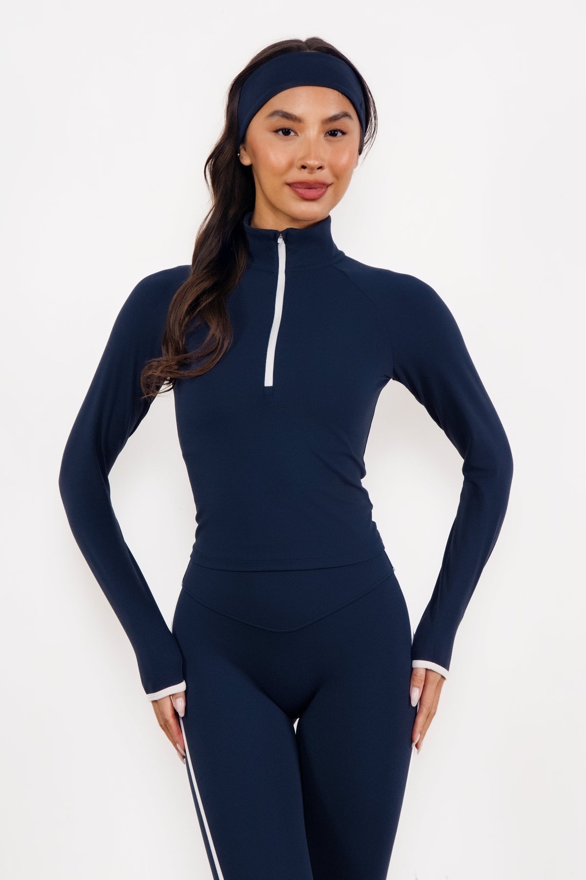 Cloud II™ Fitted Half Zip - Nocturne Contrast