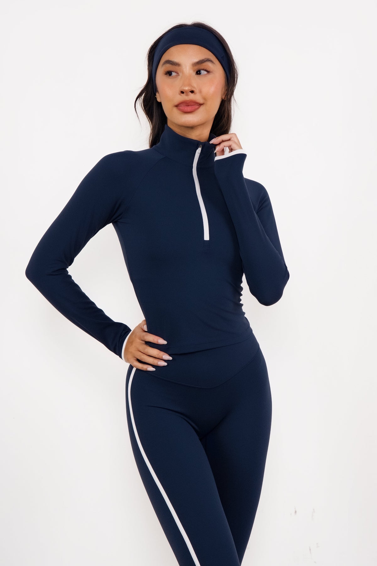 Cloud II™ Fitted Half Zip - Nocturne Contrast