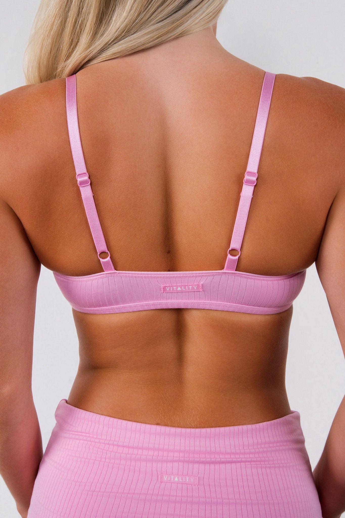 Vitality Float® Rib V Bralette - Pink Frosting