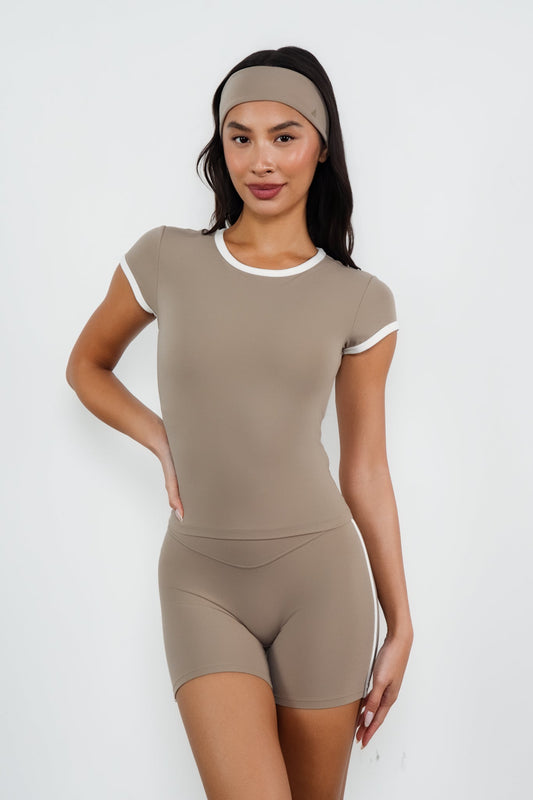 Cloud II™ Bra Tee - Cashew Contrast