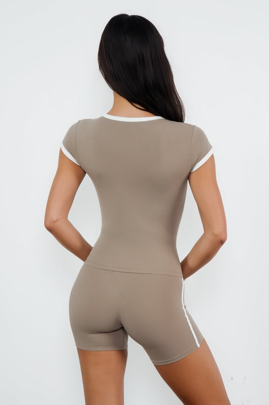 Cloud II™ Bra Tee - Cashew Contrast