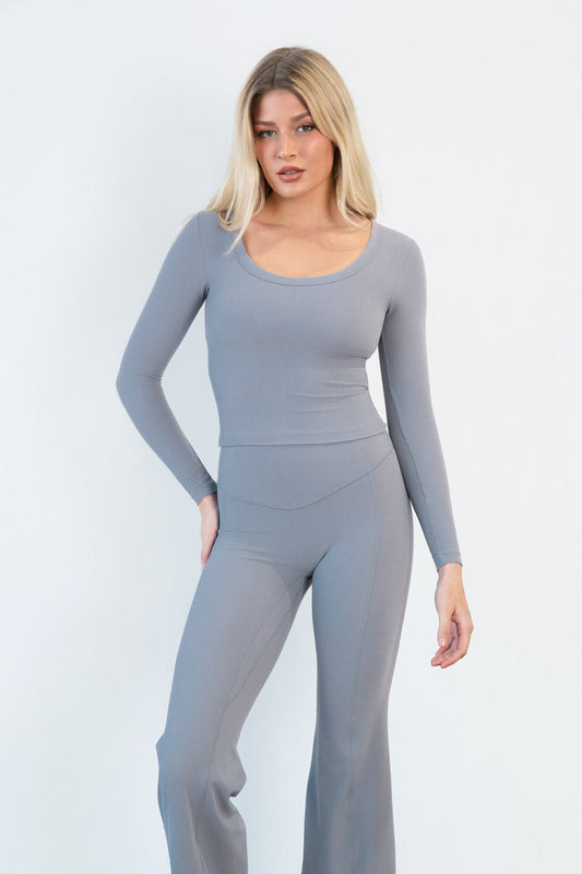 Cloud II™ Rib U Long Sleeve - Pebble