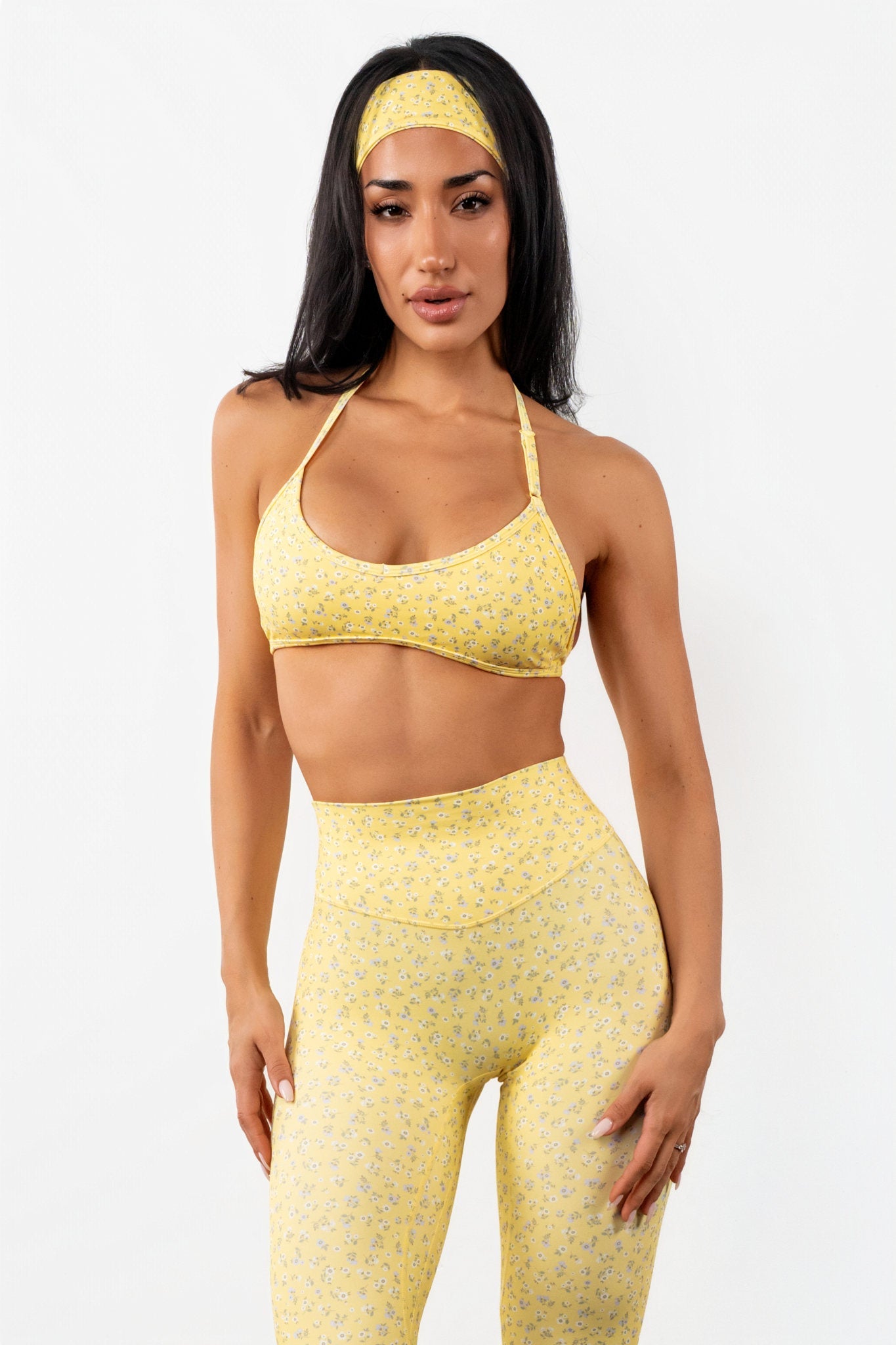 Cloud II™ Micro Halter Bra - Sunny Microfloral