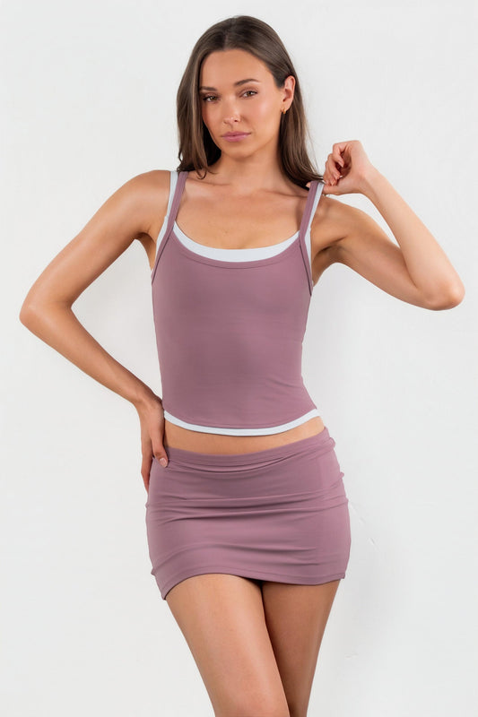 Cloud II™ Layered Tank - Earthy Plum
