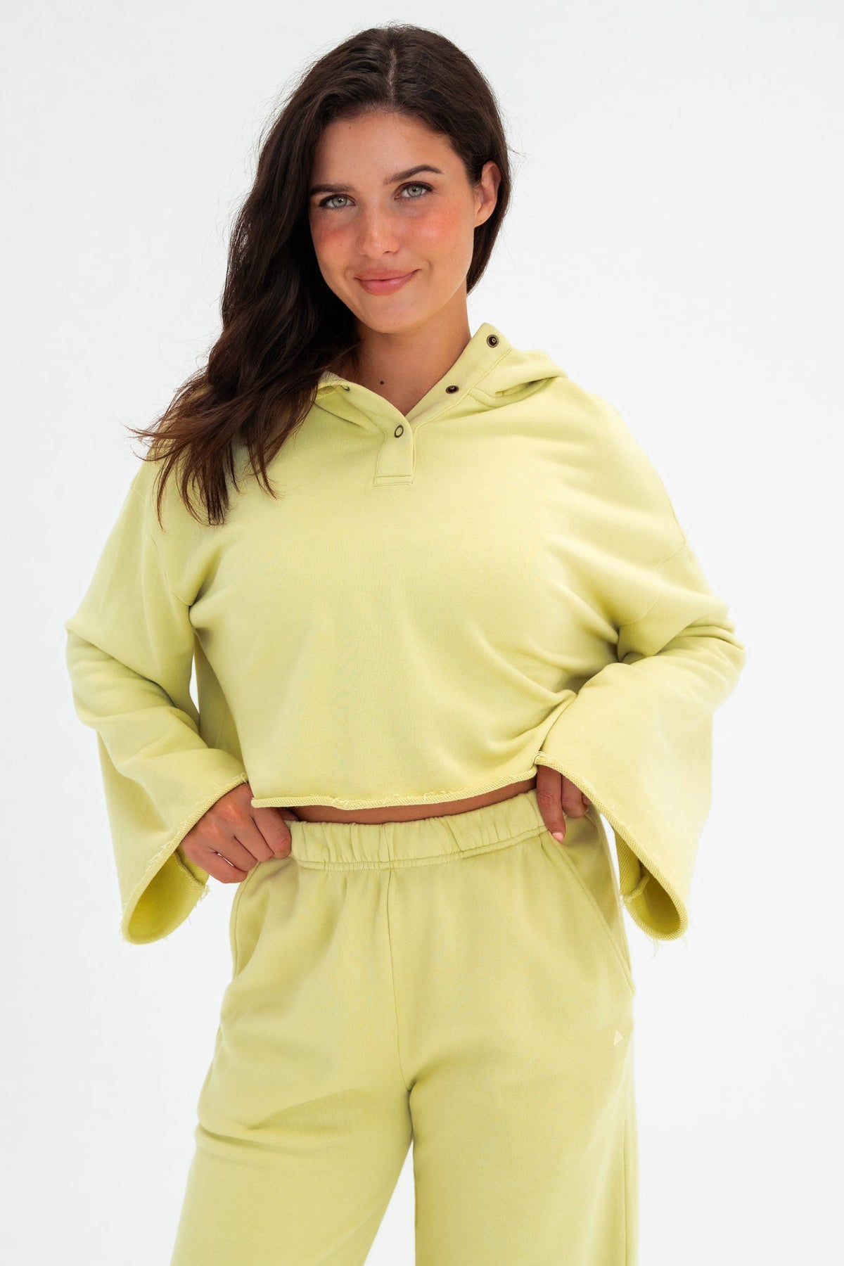 Vitality Homebody® Bell Sleeve Hoodie - Pear Washed